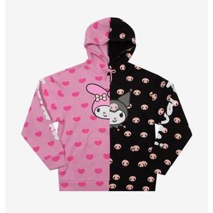My Melody & Kuromi split hoodie